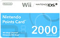 Nintendo Points Card