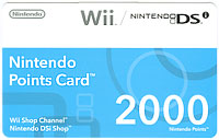 Nintendo Points Card